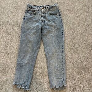 Vintage Levi's‎ 505 Jeans Womens 29 Acid Wash 1970s Big E Distressed Retro